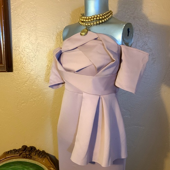 NWT ASOS Lavender/Blush Draped Midi Dress.  Sz 2 - Picture 5 of 5